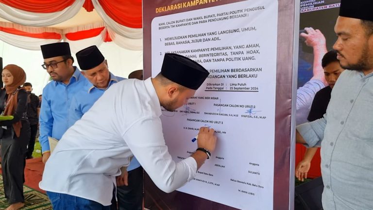 Deklarasi pilkada damai dibatubara, berlangsung Damai Deklarasi pilkada damai dibatubara, berlangsung Damai