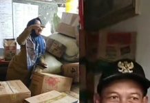 Is Wahyudi Kepala Desa Bangun Sari Kecamatan Datuk Tanah Datar Serahkan Bantuan Kemanusiaan Ke Posko Kecamatan