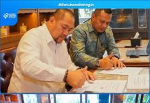 Bupati Batu Bara H. Baharuddin Siagian, S.H., M.Si., tandatangani MOU dengan PT Bakrie Sumatera plantation tentang pelepasan HGU dan hibah barang