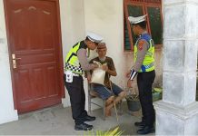 Satlantas Polres Batu Bara Sambangi Masyarakat Batu Bara Berikan Sembako Bentuk Kepedulian.