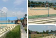 Diduga keras Serobot Lahan HGU PTPN IV, Bangunan Permanen Pengusaha SGG Berdiri di Eks Fasilitas Olahraga Afdeling lll Kebun Tinjowan